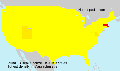 Surname Bebka in USA