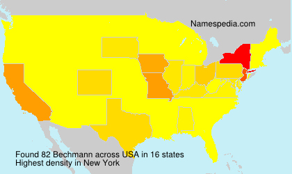 Surname Bechmann in USA