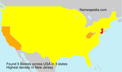 Surname Beeres in USA