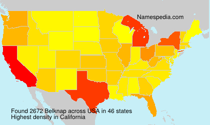 Surname Belknap in USA