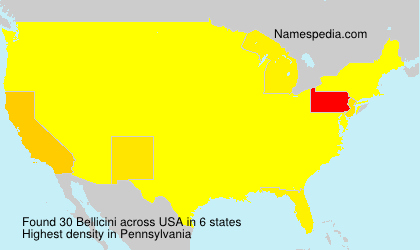 Surname Bellicini in USA