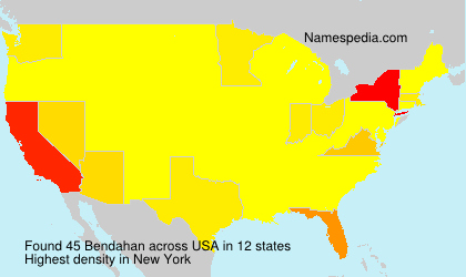 Surname Bendahan in USA