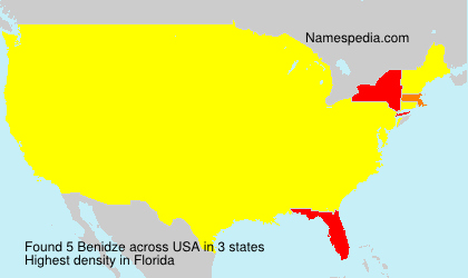Surname Benidze in USA