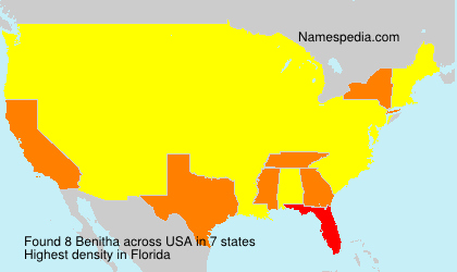 Surname Benitha in USA