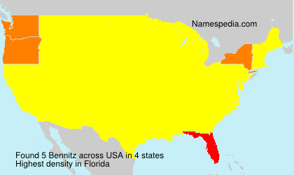 Surname Bennitz in USA