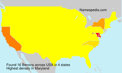 Surname Benons in USA