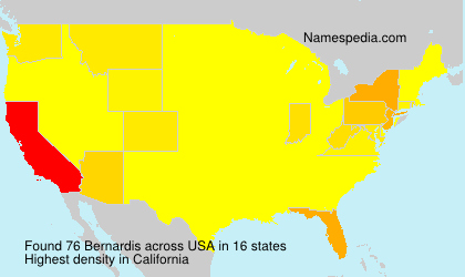 Surname Bernardis in USA
