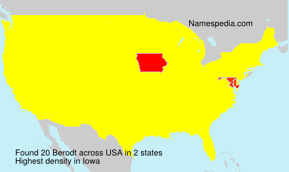 Surname Berodt in USA
