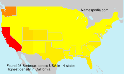 Surname Berteaux in USA