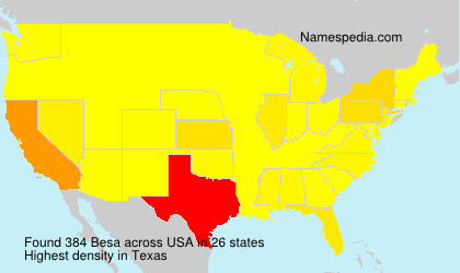 Surname Besa in USA
