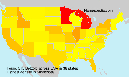 Surname Betzold in USA