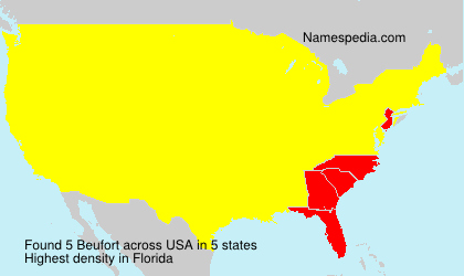 Surname Beufort in USA
