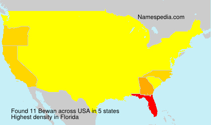 Surname Bewan in USA