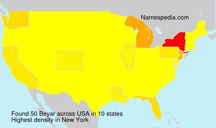 Surname Beyar in USA