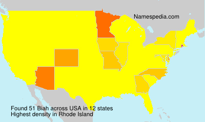 Surname Biah in USA