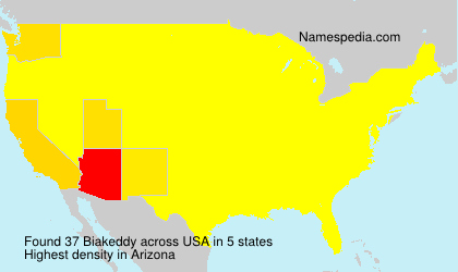 Surname Biakeddy in USA