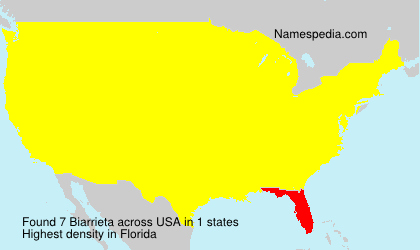 Surname Biarrieta in USA