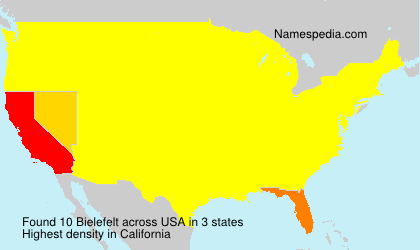 Surname Bielefelt in USA