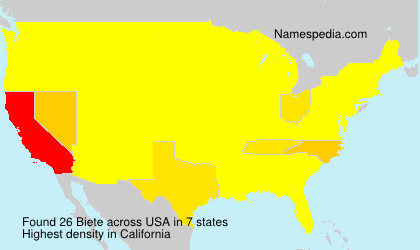 Surname Biete in USA