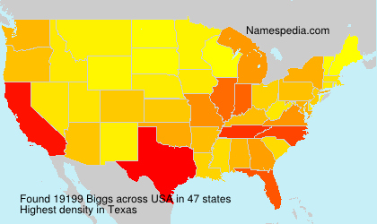Surname Biggs in USA