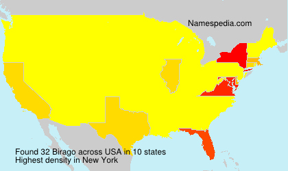 Surname Birago in USA