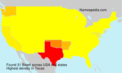 Surname Bisett in USA