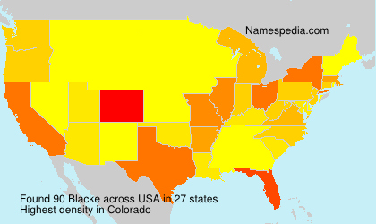 Surname Blacke in USA
