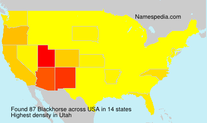 Surname Blackhorse in USA