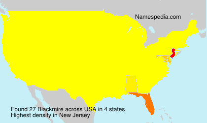 Surname Blackmire in USA
