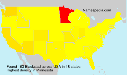 Surname Blackstad in USA