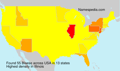 Surname Blaese in USA