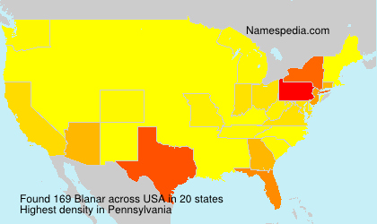 Surname Blanar in USA