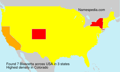 Surname Blascetta in USA
