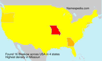 Surname Blaskow in USA