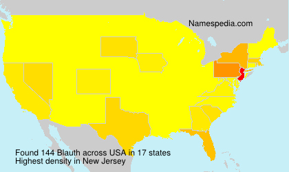Surname Blauth in USA
