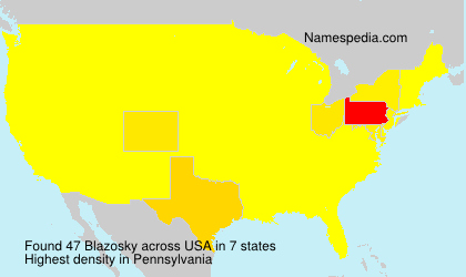 Surname Blazosky in USA