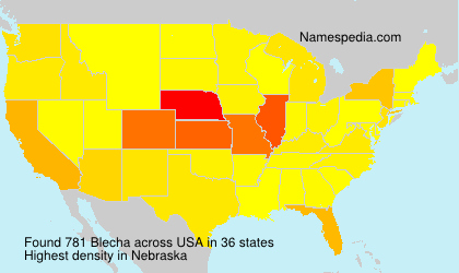 Surname Blecha in USA