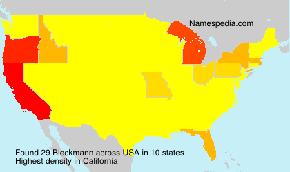 Surname Bleckmann in USA