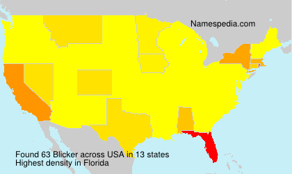 Surname Blicker in USA