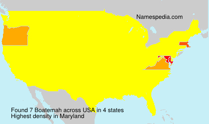 Surname Boatemah in USA