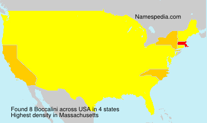 Surname Boccalini in USA