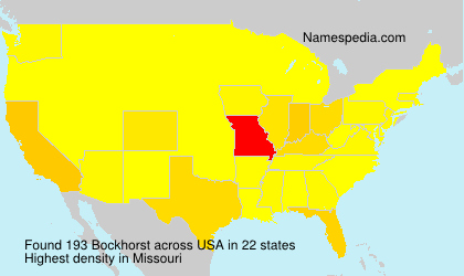 Surname Bockhorst in USA