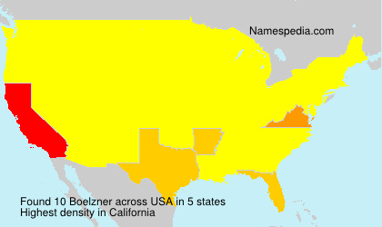 Surname Boelzner in USA