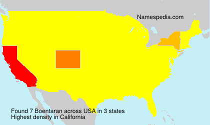 Surname Boentaran in USA