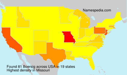 Surname Boersig in USA