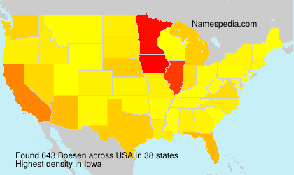 Surname Boesen in USA