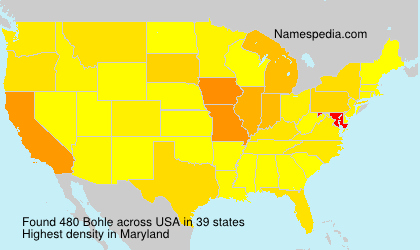 Surname Bohle in USA