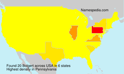 Surname Bolgert in USA