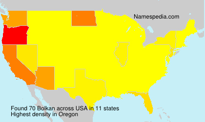 Surname Bolkan in USA