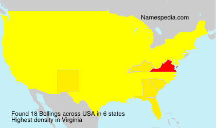 Surname Bollings in USA